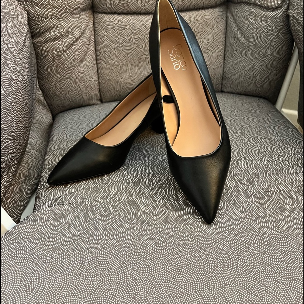 Black Franco Sarto block heels size 10
